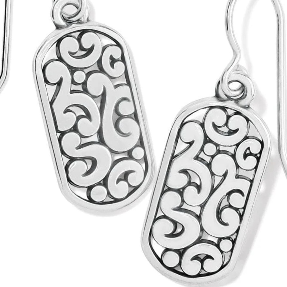 Contempo Token Tag French Wire Earrings